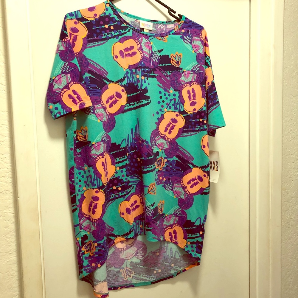 NEW colorful LulaRoe Disney Minnie Irma Top